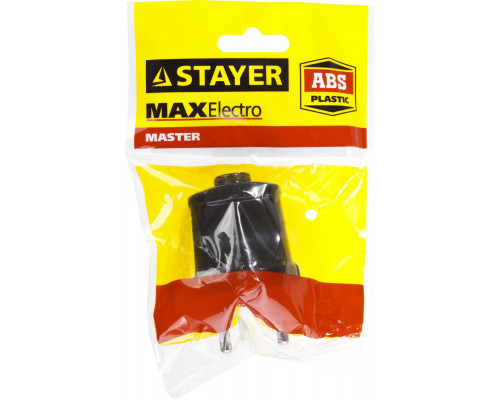 STAYER MAXElectro, черная 6 А/220 В, 1300 Вт, прямая вилка (55150-B)