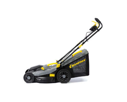 Газонокосилка эл. CHAMPION EM4318 (1,8 кВт пласт.+ткань травосб. 52л ширина 430мм 30-75мм, 12,9кг) (EM4318)
