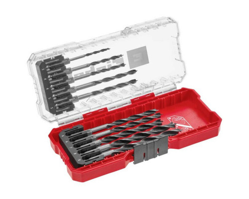 Набор сверл Einhell 10 штук,3-8 мм,по дереву,с 6-гранным хвостовиком,S-Case (108733)