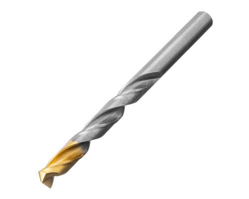 Набор сверл по металлу, 1-10 мм, Р6М5-TiN, Golden Tip, 19 шт Denzel (723003)