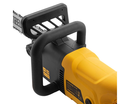 Пила цепная электрическая EDS-2200, 2.2 кВт,продольная, шина 45 см, шаг 3/8, паз 1.3 мм, 62 звена Denzel (95619)