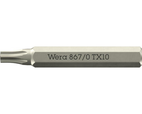 867/0 Micro TORX бита, TX 10 x 30 мм, хвостовик шестигранный 5/32