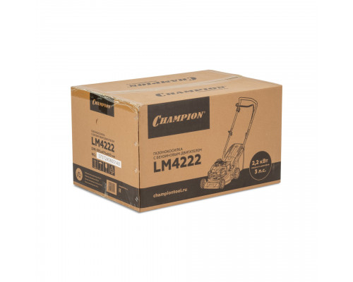 Газонокосилка CHAMPION LM4222 (2,2кВт 418мм 40л 20-70мм 1рычаг/6, 17кг 2в1) (LM4222)