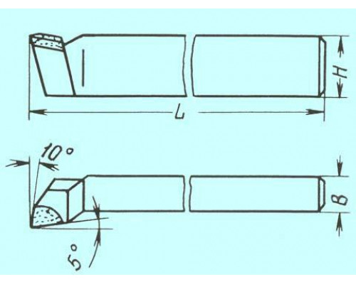 Резец Подрезной отогнутый 32х20х170 ВК8 (257049)