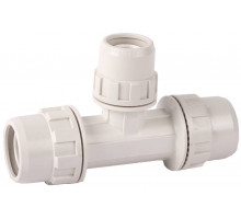 Тройник редукционный ШиреФит штуцер с гайкой - внутренняя резьба - штуцер с гайкой 26 мм - 20 мм - 26 мм ЗУБР 51506-26-20-26
