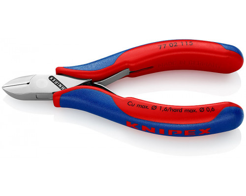 Бокорезы для электроники, округлая головка, 115 мм, 2-комп ручки (KN-7702115)