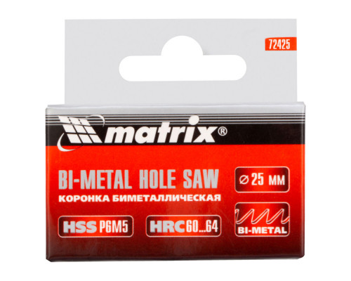 Коронка Bimetal, 25 мм Matrix (72425)
