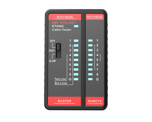 LAN-тестер кабельный KT468C серия PROLINE КВТ 88552