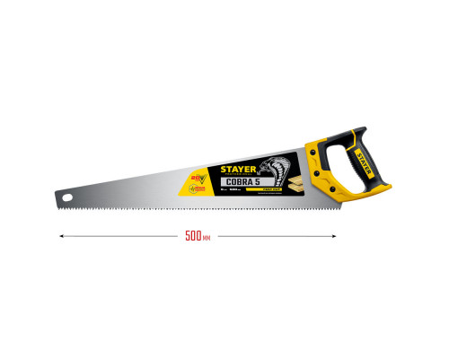 Ножовка по дереву Cobra 5, 500 мм STAYER Professional 1506-50_z02