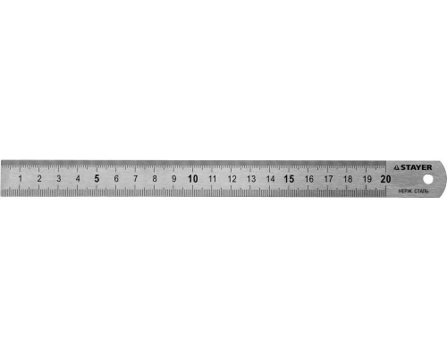 STAYER длина 0.2 м, нержавеющая линейка, Professional (3427-020_z01)
