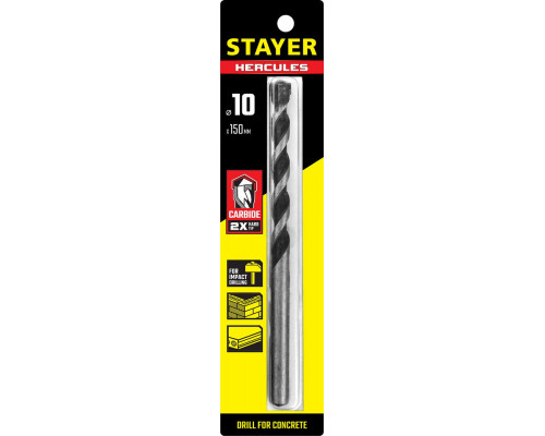 Сверло по бетону Hercules, 10 x 150 мм STAYER Professional 2915-150-10_z01