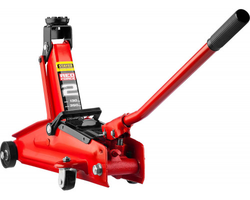 Домкрат подкатной в кейсе 2 т, 130 - 350 мм для легковых а/м R-28 RED FORCE Professional STAYER 43153-2-K