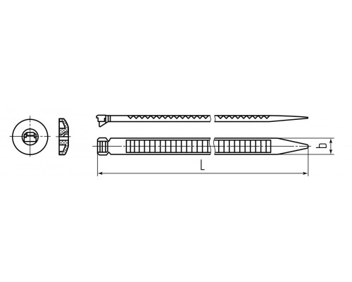 Стяжка нейлоновая КСК 8х280 (черн) (100шт) (Fortisflex) (83503)