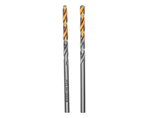 Сверло спиральное по металлу 3,5 x 70 мм, Р6М5, Golden Tip , 2шт. Denzel (718227)