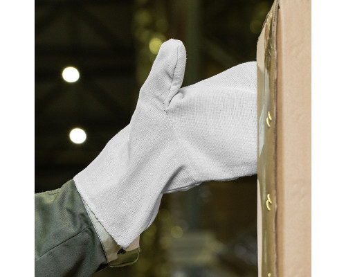 Рукавицы х/б двунитка, наладон двунитка, 1 размер Сибртех (68124)