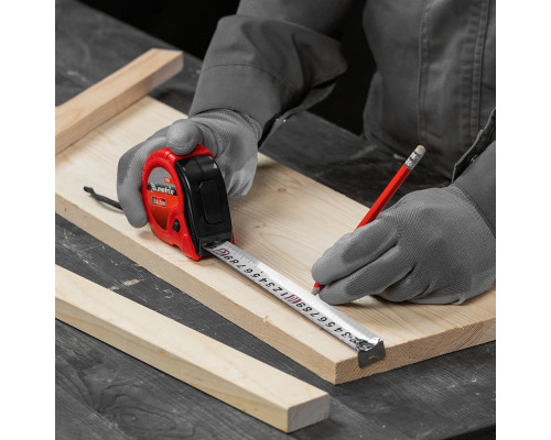 Рулетка Rubber,7,5 м х 25 мм,обрезиненный корпус Matrix