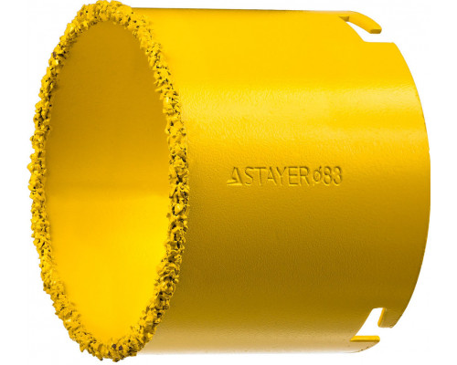 Коронка кольцевая 83 мм, L 55 мм, карбид вольфрама STAYER Professional 33345-83