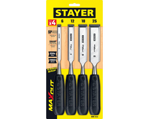 Набор стамесок 4 предм Max-Cut STAYER 1820-H4