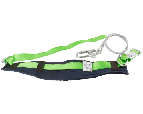 Удерживающая система ( пояс со стропом ) УС-1Б-ук ( уширенный кушак ; металлический трос в ПВХ ) (12615)