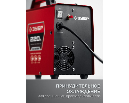 ЗУБР MASTER, MIG / MAG, FCAW, MMA, TIG, 220 А, полуавтомат сварочный, с газом / без газа, горелка ПСГ-220 (ПСГ-М8-220)