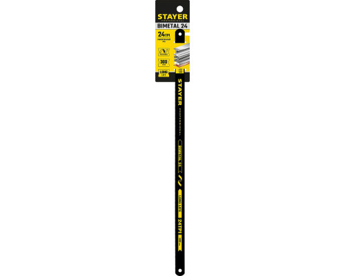 Полотно биметаллическое по металлу Bimetal-24, 24 TPI, 300 мм, 1 шт STAYER Professional 15932-24-1