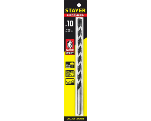 Сверло по бетону Hercules, 10 x 200 мм STAYER Professional 2915-200-10_z01