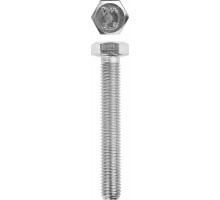 Болт M10 x 100 мм, кл. пр. 5.8, цинк, 5 кг, ГОСТ 7798-70 ЗУБР 303080-10-100