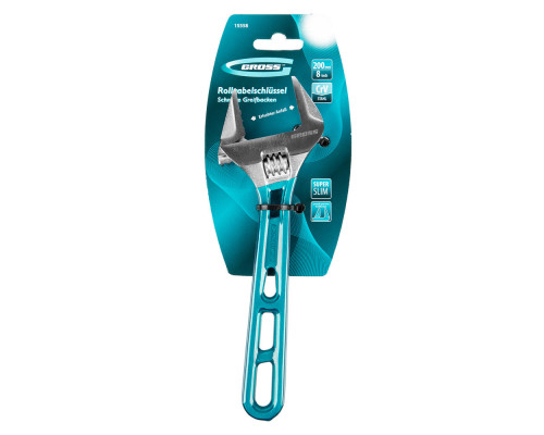 Ключ разводной 200 мм, CrV, облегченный Gross