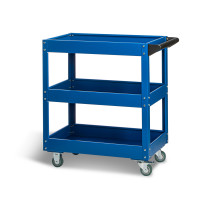 Тележка с тремя открытыми полками синяя RUNTEC RT-3B