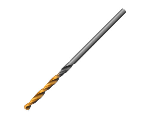 Сверло спиральное по металлу 2 x 49 мм, Р6М5, Golden Tip , 2шт. Denzel (718223)