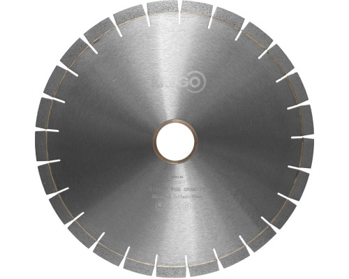 Диск алмазный сегментный по граниту, бесшумный 350 x 40 x 3,3 x 60 x 15mm KRUGO (BSG14A)