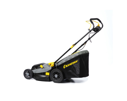 Газонокосилка эл. CHAMPION EM4318 (1,8 кВт пласт.+ткань травосб. 52л ширина 430мм 30-75мм, 12,9кг) (EM4318)