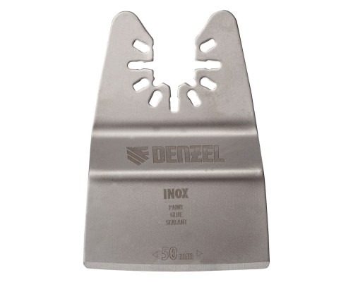 Насадка для МФИ шабер полукруг, Inox, для снятия краски и др., ширина 50 мм, длина общая 74 мм, ступенчатый Denzel (782317)