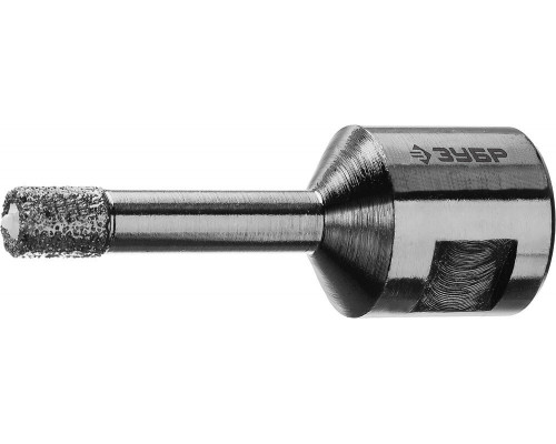 Коронка алмазная вакуумная АВК, d 6 мм, М14, 15 мм кромка ЗУБР Профессионал 29865-06-M14