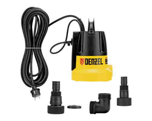 Дренажный насос DP500E, 500 Вт, подъем 7 м, 7000 л/ч Denzel (97218)