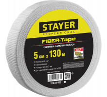 Серпянка самоклеящаяся FIBER-Tape, 5 см х 130 м, 3 х 3 мм STAYER Professional 1246-05-130_z01