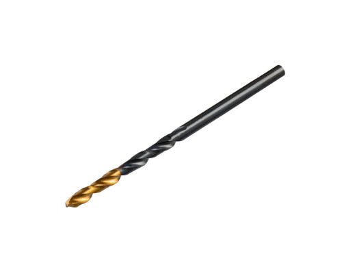 Сверло по металлу, 2,5 мм, HSS-Tin, Golden Tip, 10 шт. Denzel (717204)