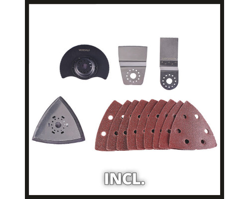 МФУ акк. Einhell TE-MG 12/1 Li 1x2,0Aч, 5000-16500кол/мин,2,8 град,Quick,слайдер,набор оснастки (4465180)