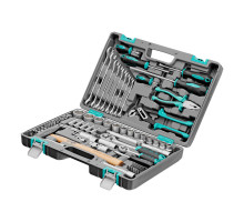 Набор инструментов, 1/2, 1/4, CrV, пластиковый кейс 76 предметов Stels