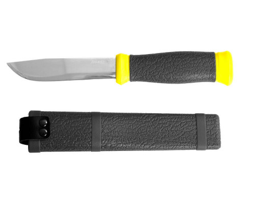 Нож туристический 110 мм, пластиковые ножны Professional STAYER 47630
