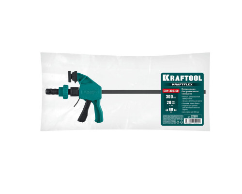 Вертикальная быстрозажимная струбцина пистолетного типа KRAFTFLEX GDH-300/60, в отверстия 20 мм KRAFTOOL 32801