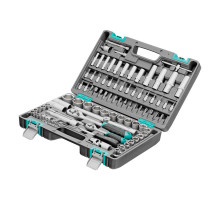 Набор инструментов, 1/2, 1/4, CrV, пластиковый кейс 94 предмета Stels