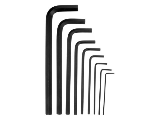 Набор ключей имбусовых HEX, 2.0-12 мм, CrV, 9 шт, удлиненные Matrix