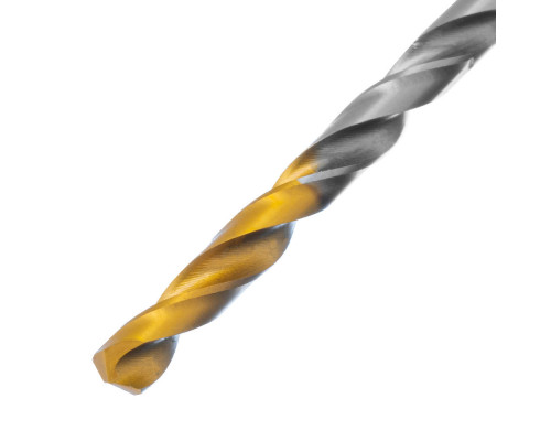 Сверло спиральное по металлу 4,2 x 75 мм, Р6М5, Golden Tip Denzel (718230)