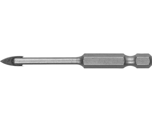 Сверло по стеклу и кафелю 3 мм, 2-х кромка, HEX 1/4 ЗУБР 29840-03