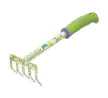 Грабли 5 - зубые, 85 х 310 мм, стальные, пластиковая рукоятка, Flower Green, Palisad (62039)