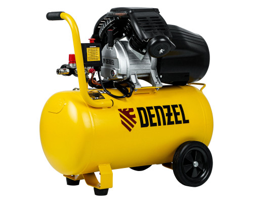 Компрессор воздушный DCV2200/50, прямой привод, 2.2 кВт, 50 литров, 380 л/мин Denzel (58167)