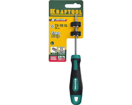 Отвертка Х-Drive, TX HOLE15 x 80 KRAFTOOL 250077-15-080