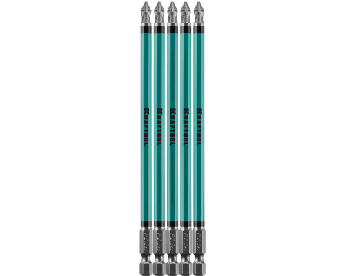 Биты Optimum PZ2, 150 мм, 5 шт KRAFTOOL 26124-2-150-5