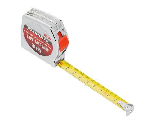 Рулетка Chrom,3 м x 13 мм,хромированный корпус Matrix